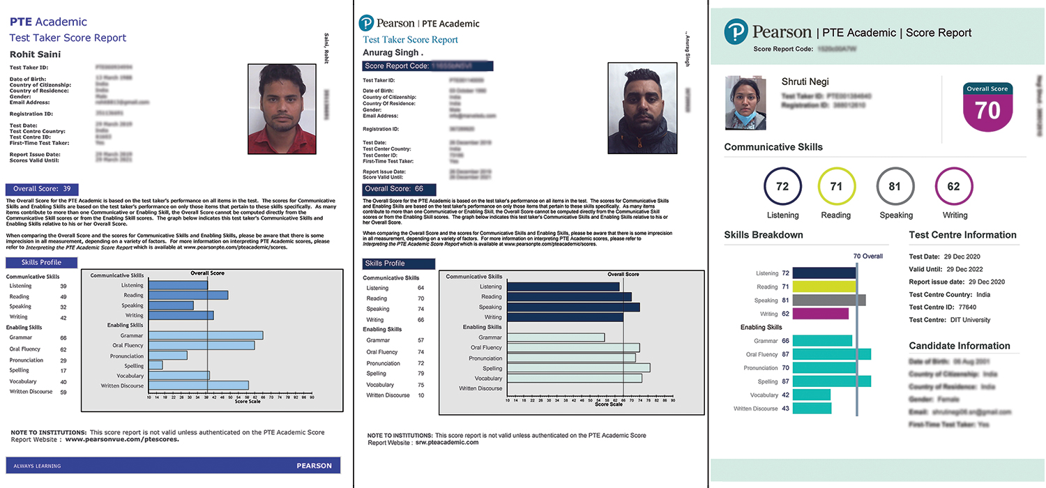 PTE Academic Test Format And Score Report What s Changed